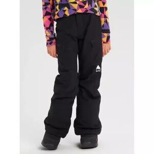 Burton Girls' Elite Cargo Snowboard Pants True Black-Wht logo XS (6-7yrs)